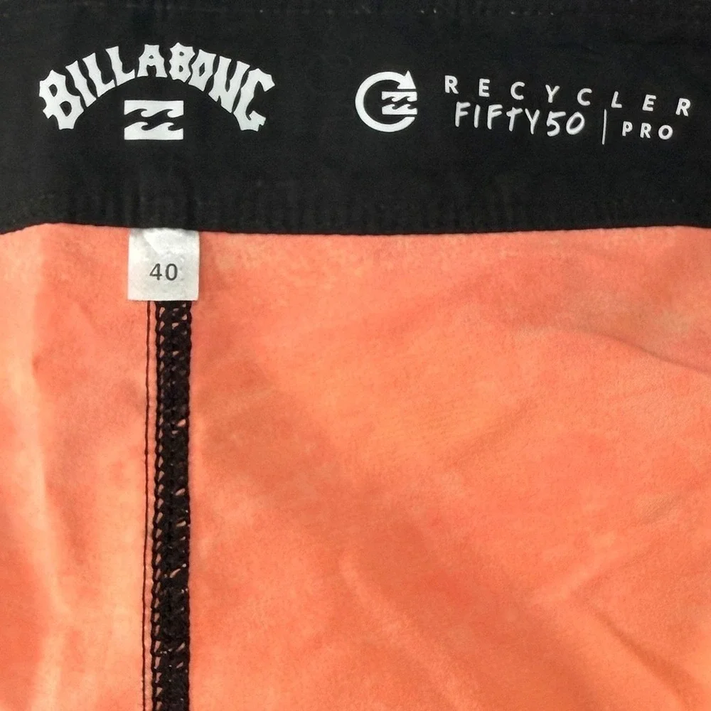 Billabong Fifty50 Panel Pro Board Shorts - NWT Mens 40 Black / Multi - #49597-K6